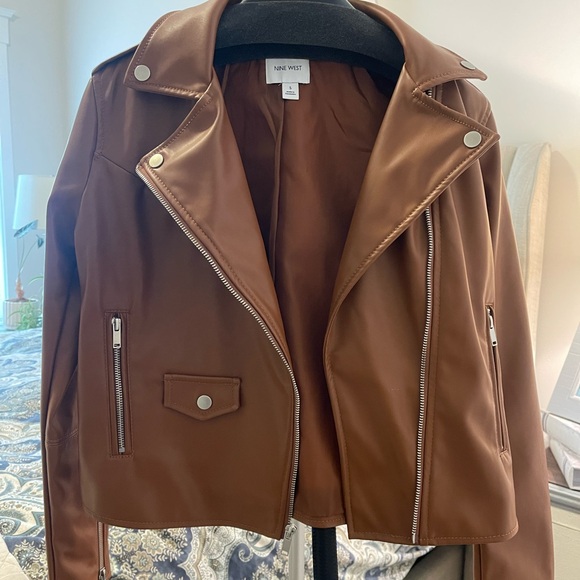 Nine West Tan Leather Jacket - Picture 4 of 6
